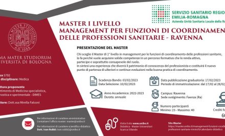 Master 1° livello management per funzioni di coordinamento delle professioni sanitarie